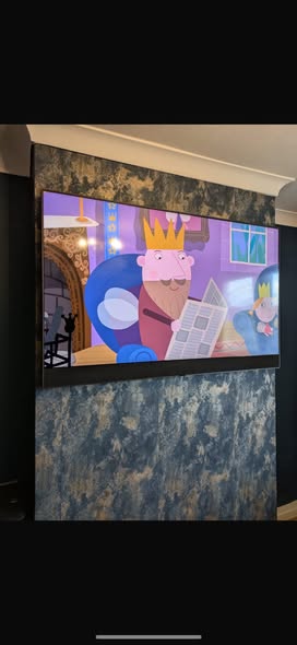 TV professionally wall mounted with cable management — ProFix Glasgow